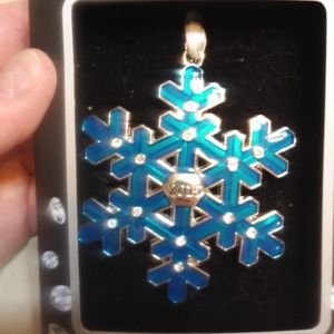 Holiday ornament 2015 aqua with crystals
